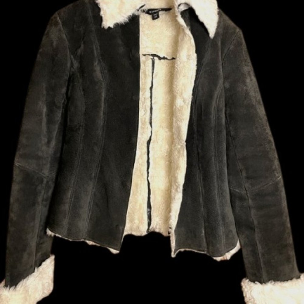 Express Brown Faux Suede Jacket